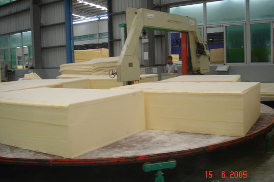 อัตโนมัติวงกลมหมุนเครื่องตัดฟองแนวราบ